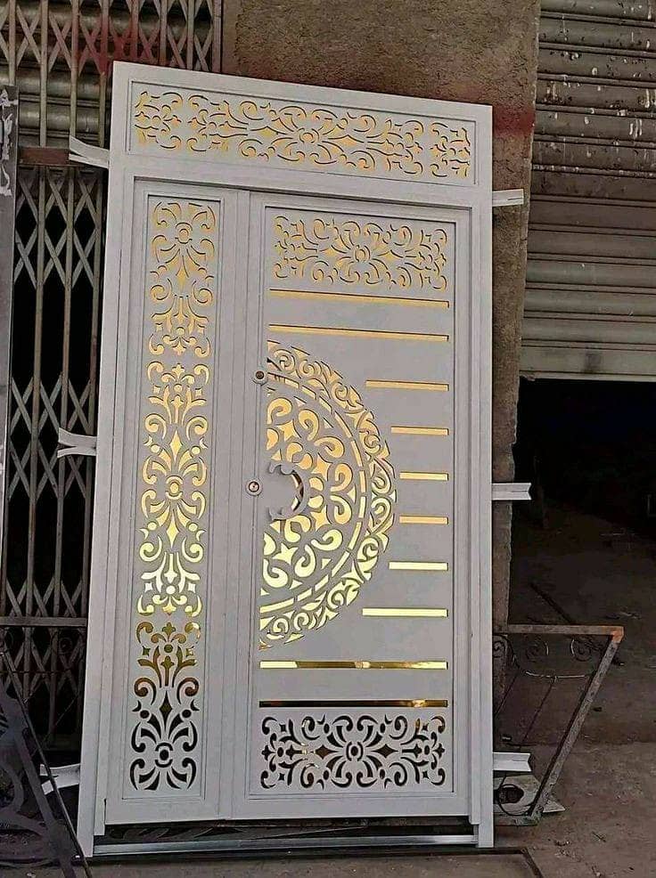 Cnc Work/Main Gate/Cnc Doors/Round Stairs/Sliding Windows/Laser Grill 18