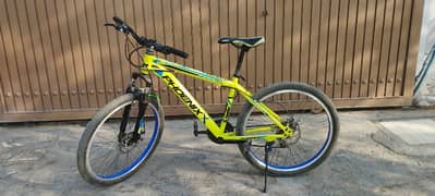 Lime Green Phoenix Mountain Bicycle With Heavy Metal Body