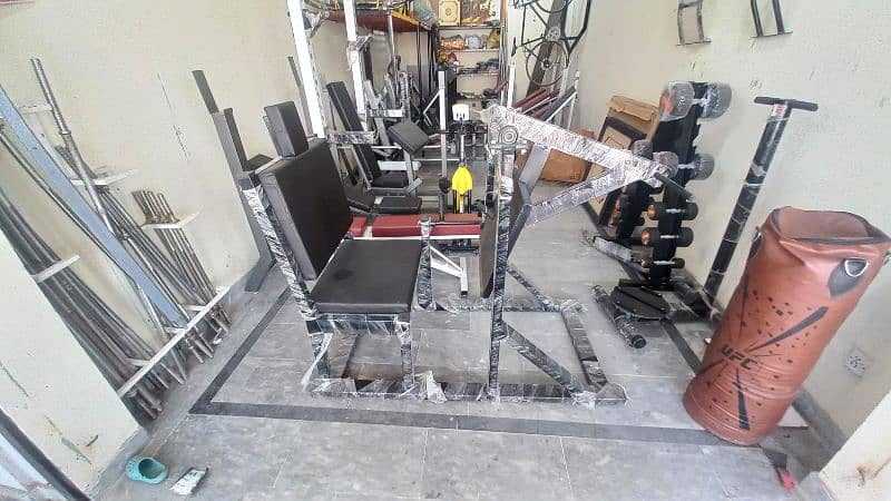 Squat rack smith machine multi gym cable cross over dumbbells pullup 9