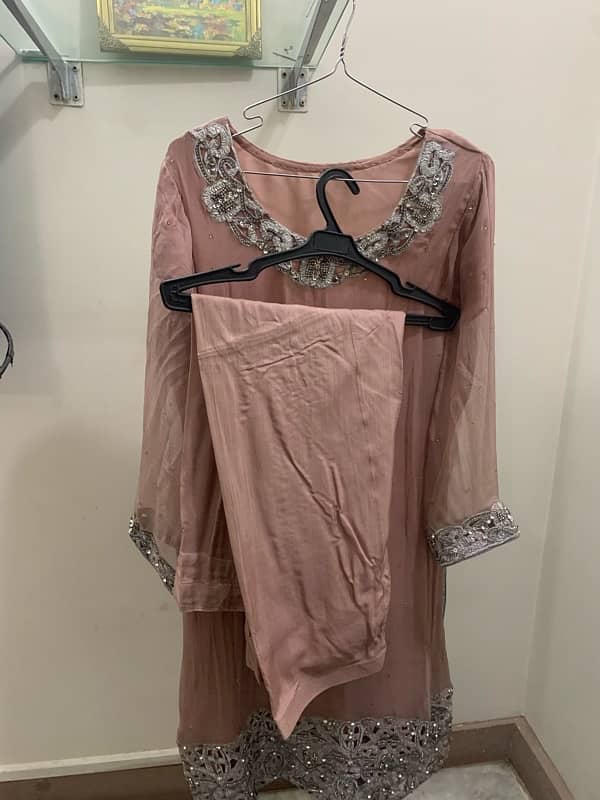 tea pink 2piece shirt and shalwar 4