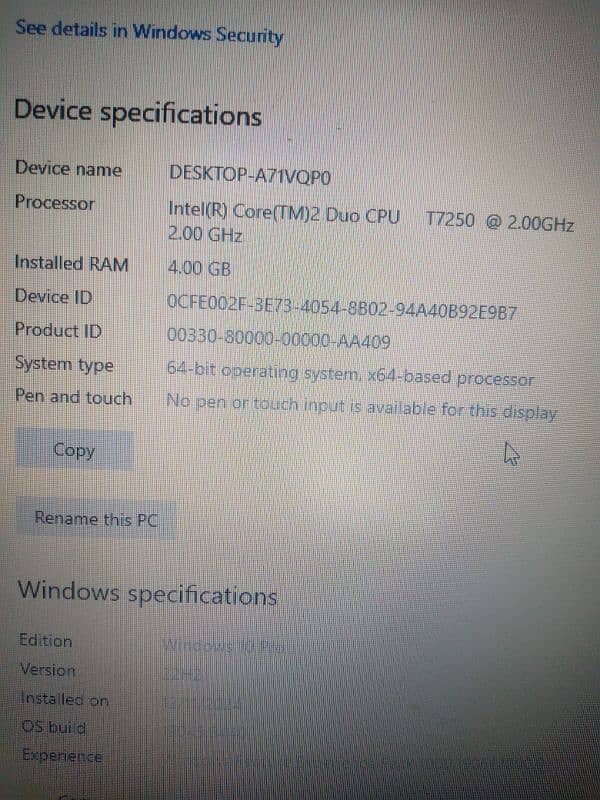 Inspiron 1525 core2duo Windows 10 perfect 5