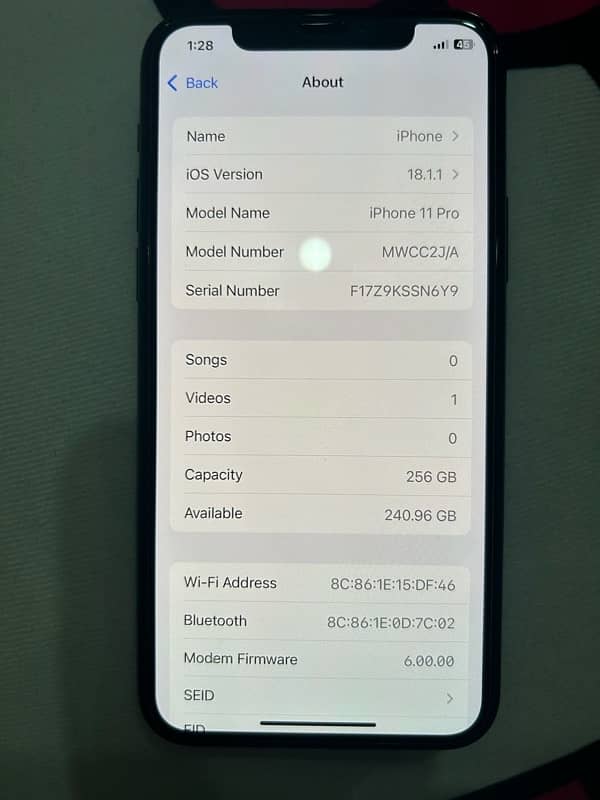 iPhone 11 Pro 256gb brand new pta approved 2