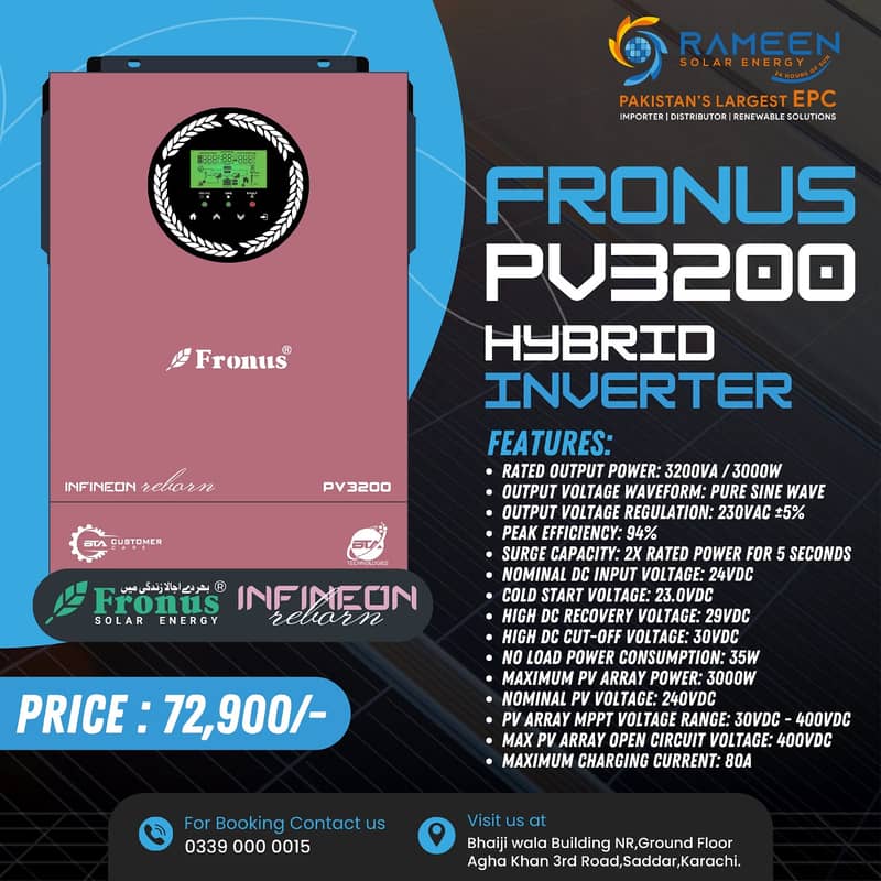 FRONUS PUB2000 Solar Inverter – 3000W | Hybrid | Best price in Karachi 0