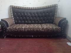 Sofa set with Room chairs with glass table