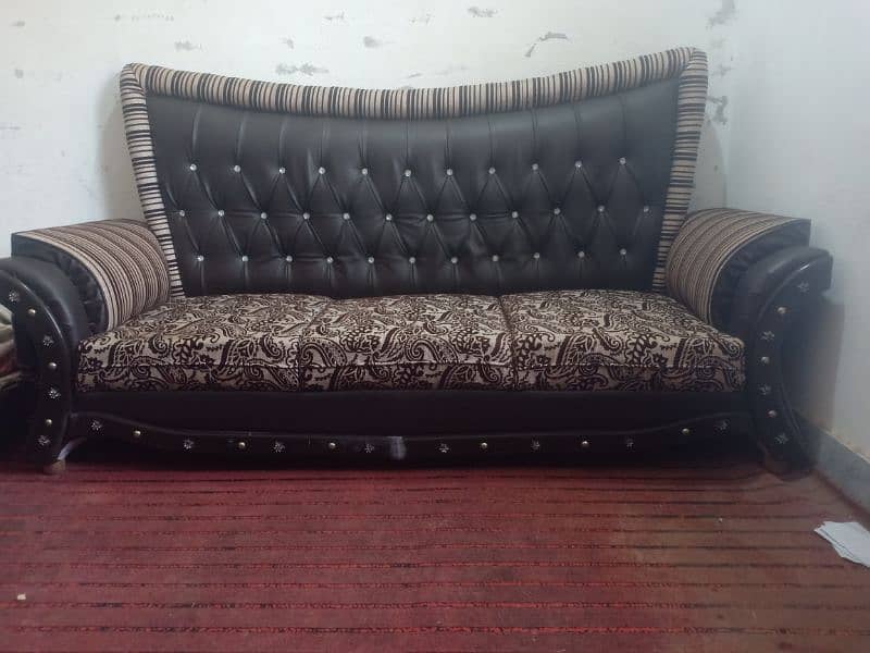 Sofa set with Room chairs with glass table 0