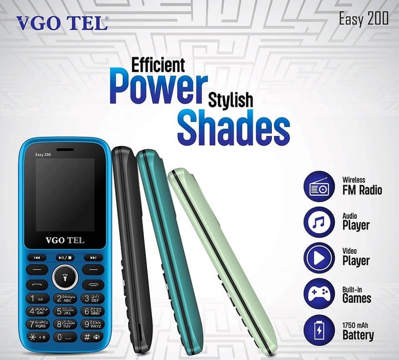 VGOTEL Easy 200 - 2.0 Inch Display - Dual Sim - 1750mAH Battery 0