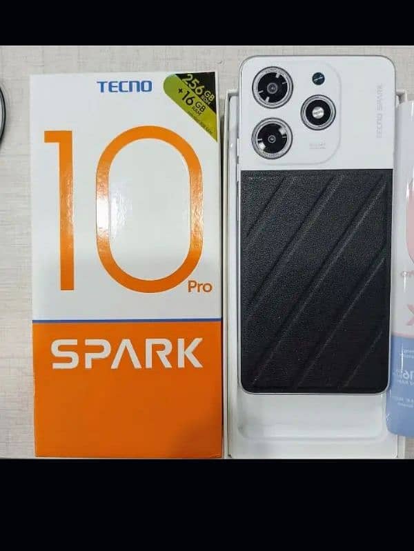 Tecno spark 10 pro 8+8/256 complete box and charger condition 10/10 0