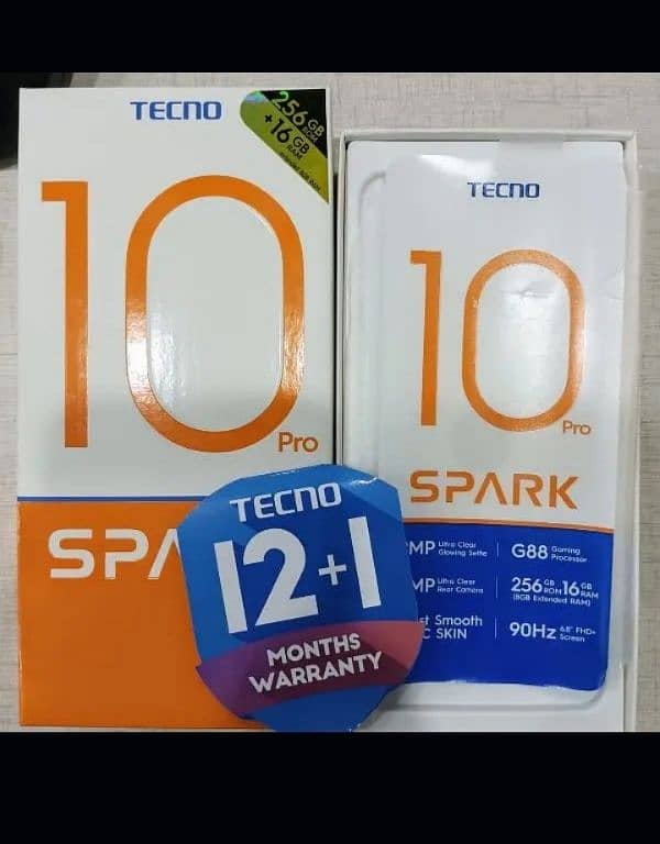 Tecno spark 10 pro 8+8/256 complete box and charger condition 10/10 7