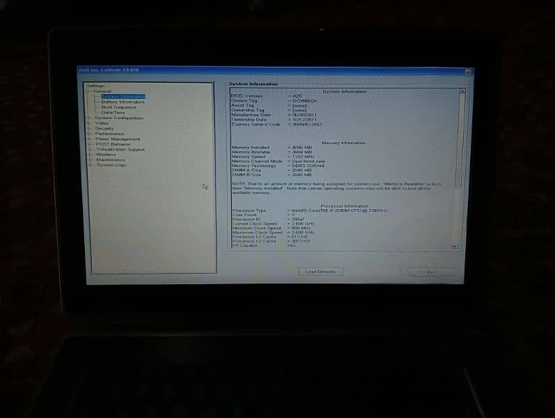 Dell Laptop, core i5 2nd generation,4gb Ram, 256gb HDD. 5