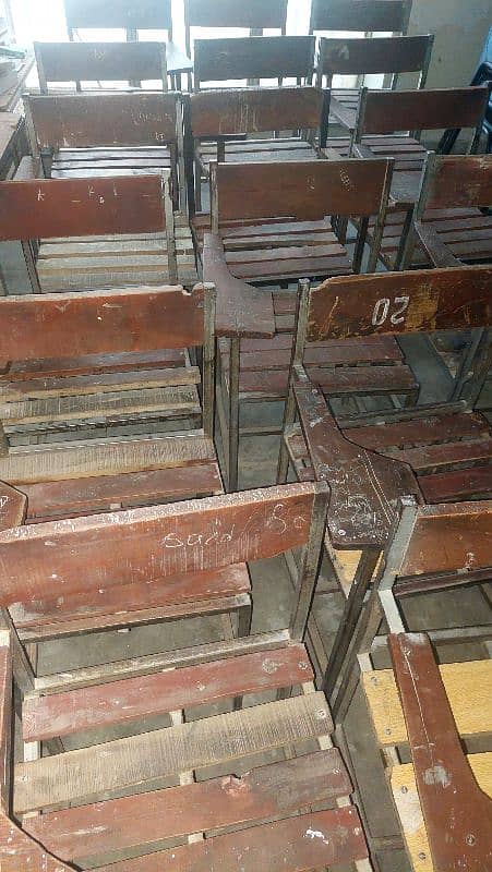 used plastic and wooden 30-35 school chairs for sales 4