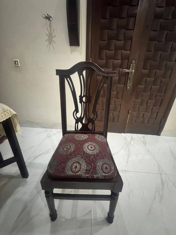 brown dining table with 4 chairs 1