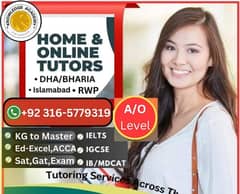 Home Tutor,Online Tutor,Home Tution,O/A level,Kg,Montess,IGCSE,English