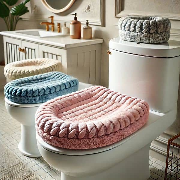 "Soft & Warm Toilet Seat Cover – Washable & Stretchable" 0