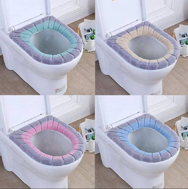 "Soft & Warm Toilet Seat Cover – Washable & Stretchable" 1