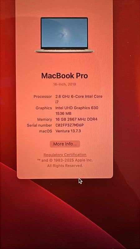 Apple MacBook pro 2019 5