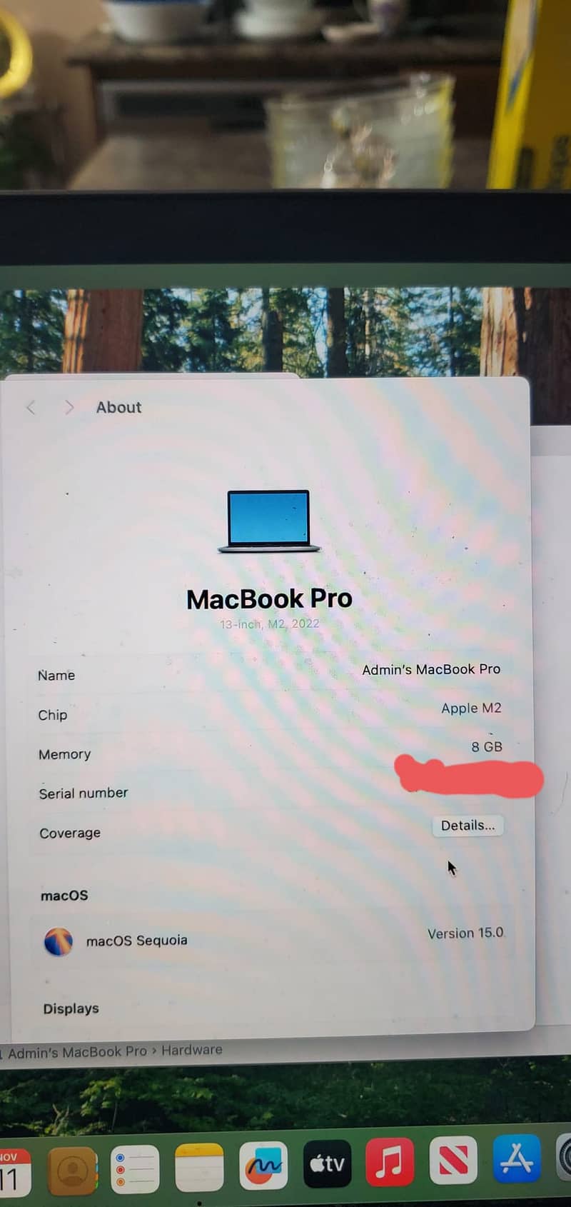 MACBOOK M2 pro 8gb 256gb 6