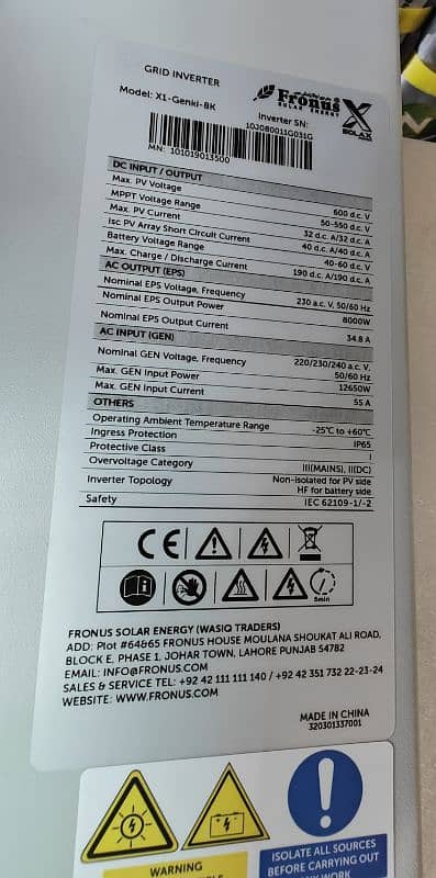 Fronus Solax Power X1 GENKI 8KW IP-65 Solar Hybrid Inverter 6