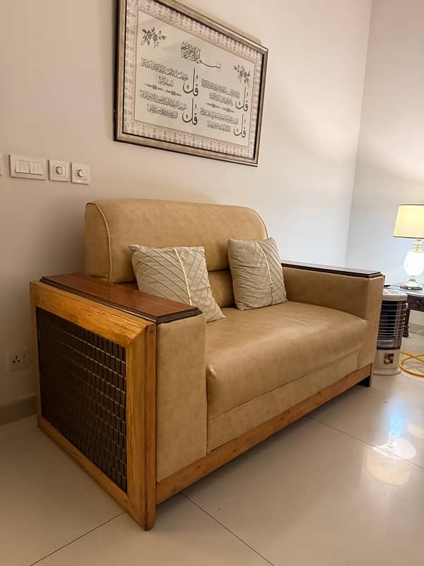 7 seater solid wood sofa 3