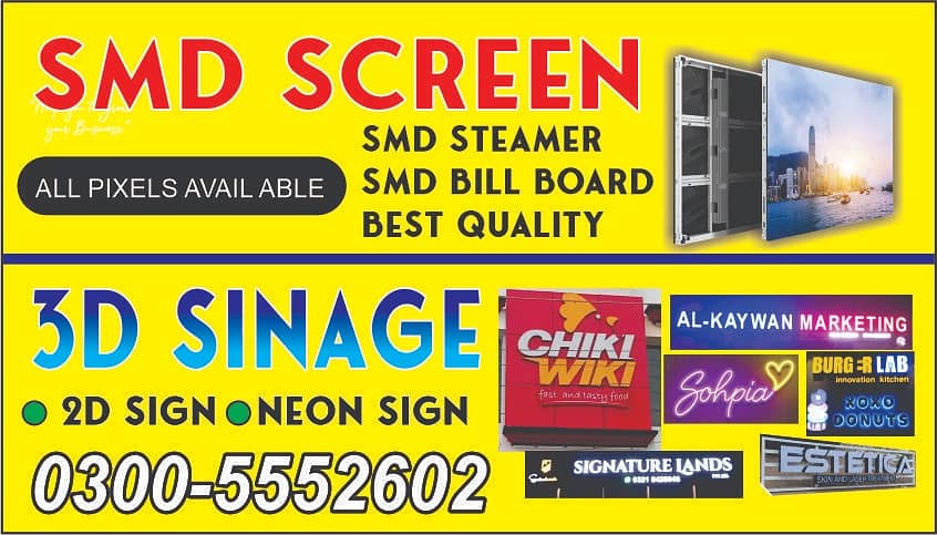 Backdrop Front lit Sign Boards Banner Labels 3D Sign Acrylic Sign SMD 0