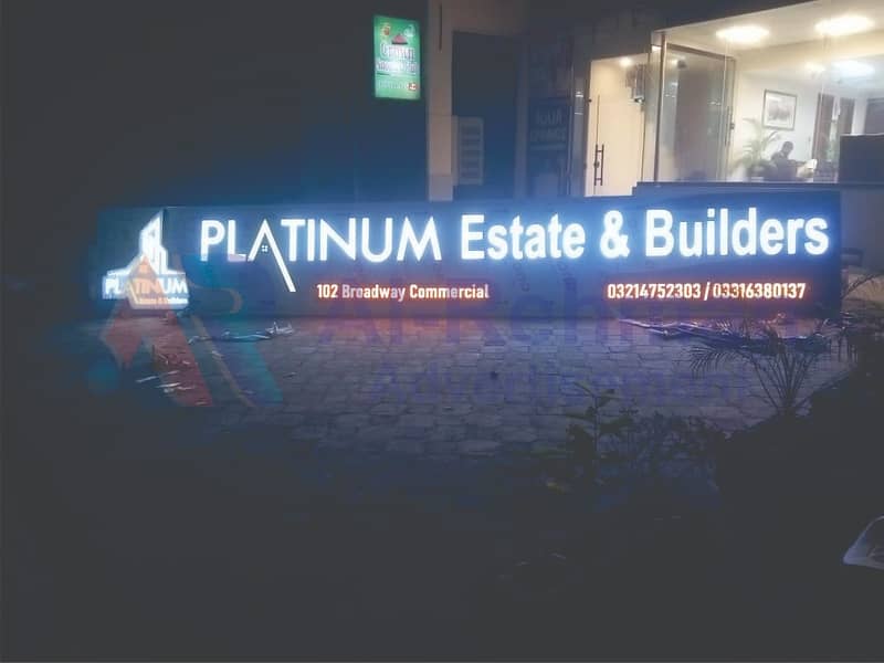 Backdrop Front lit Sign Boards Banner Labels 3D Sign Acrylic Sign SMD 9