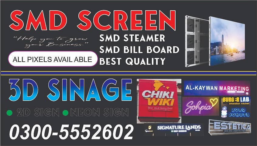 Backdrop Front lit Sign Boards Banner Labels 3D Sign Acrylic Sign SMD 13