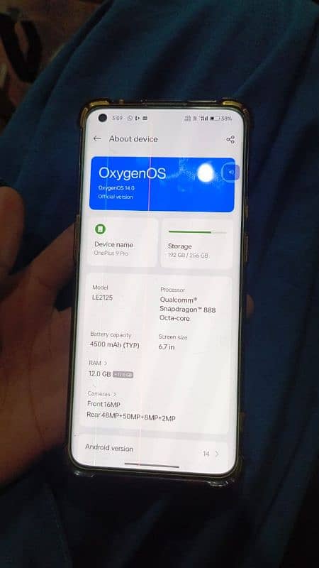 oneplus 9 pro 12 GB RAM 256 GB ROM 6