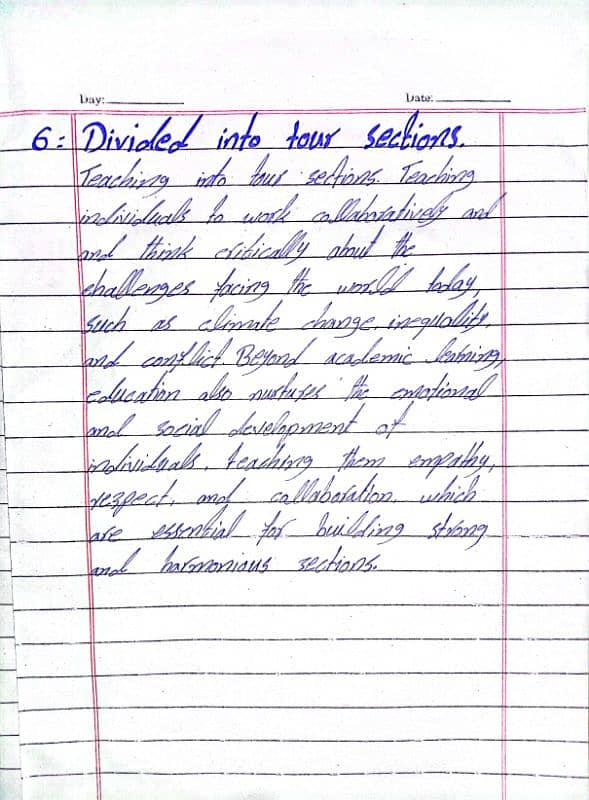 Handwriting Assignment work 1