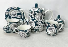 Blue Pottery Tea set