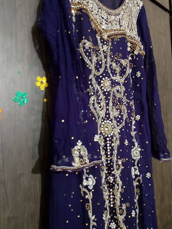 purple pure shafoon dress adda work 0