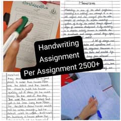 Handwriting Assignment Content Writing And Data Entry