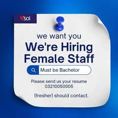 Female Data Entry Operator (on-site)