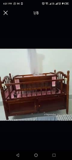 Wooden Cot and Cradle from Alfatah sialkot