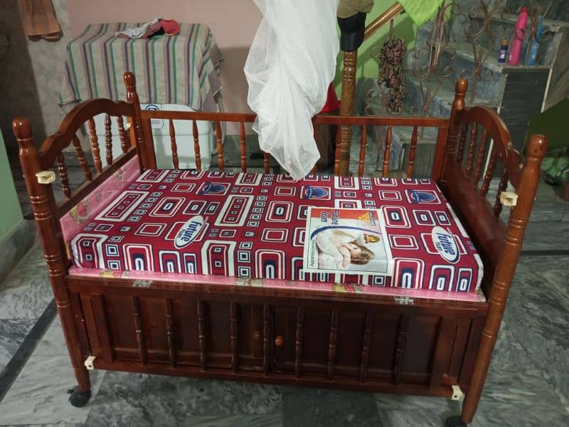 Wooden Cot and Cradle from Alfatah sialkot 1