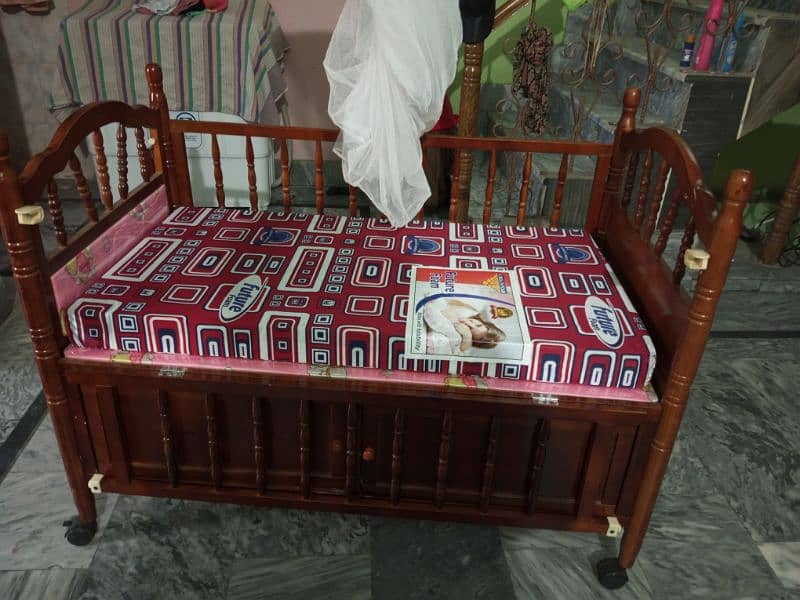 Wooden Cot and Cradle from Alfatah sialkot 2