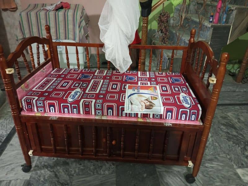 Wooden Cot and Cradle from Alfatah sialkot 3