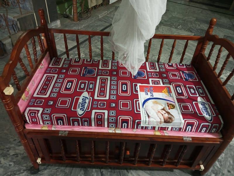 Wooden Cot and Cradle from Alfatah sialkot 4