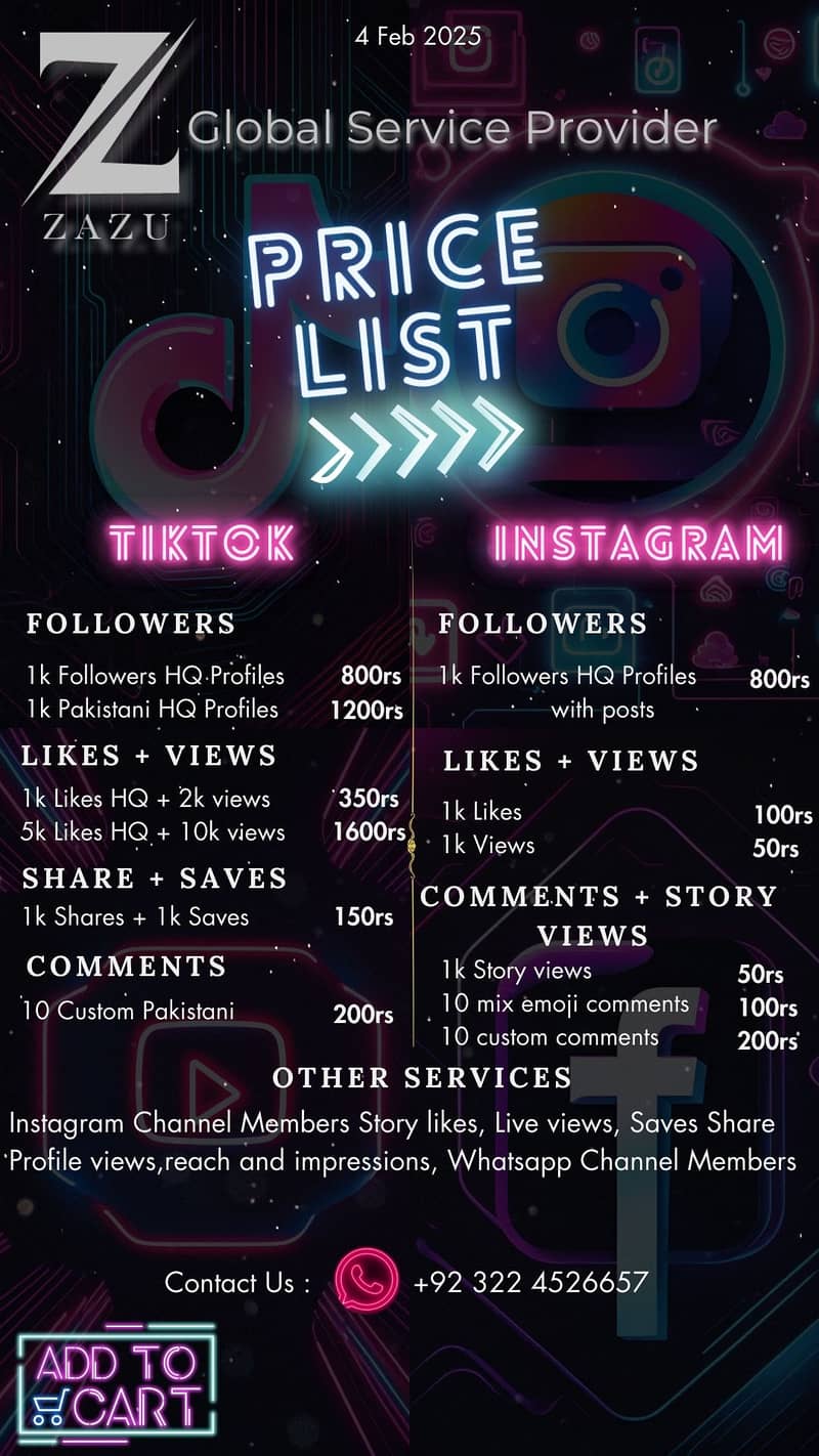 Social media Followers likes views Instagram Tiktok Youtube CapCut pro 0