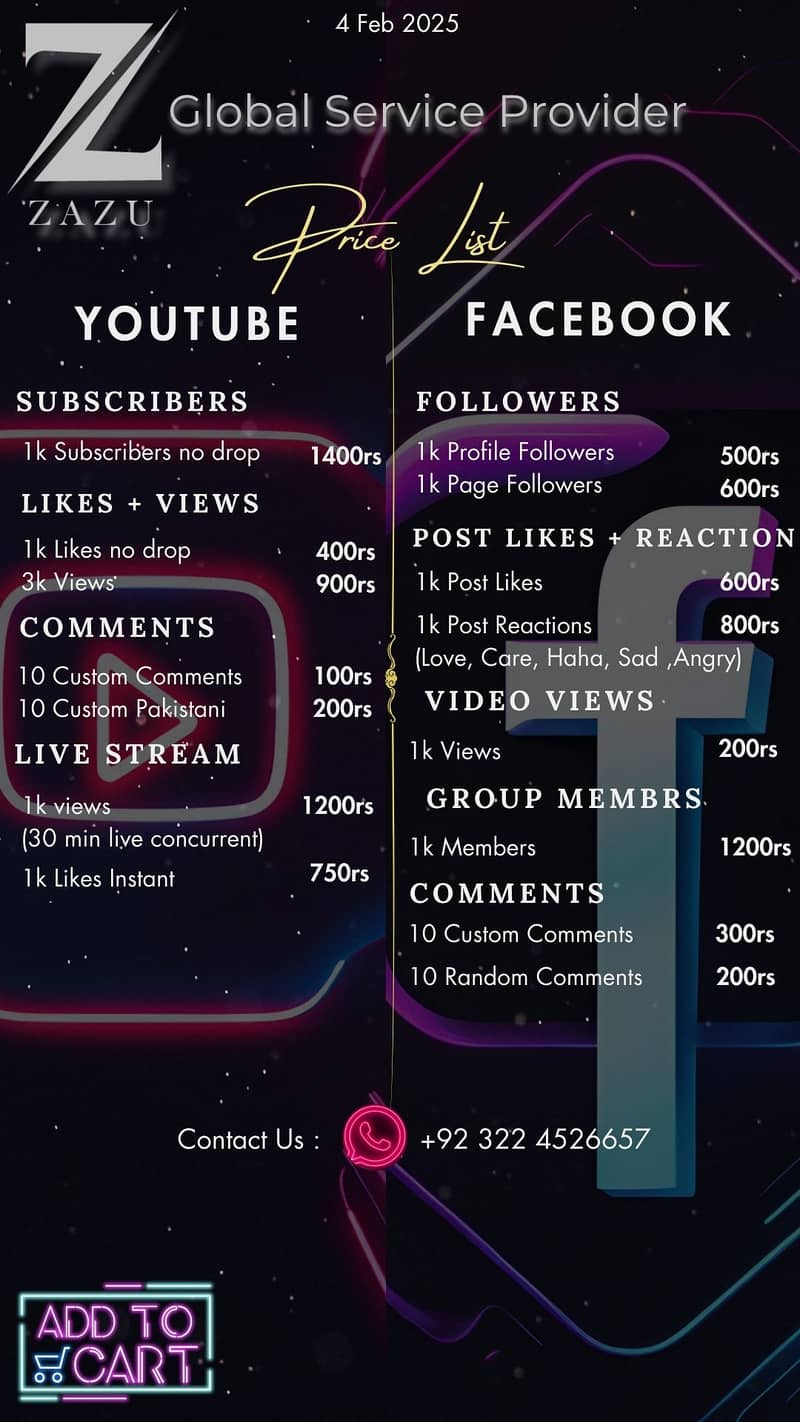 Social media Followers likes views Instagram Tiktok Youtube CapCut pro 1