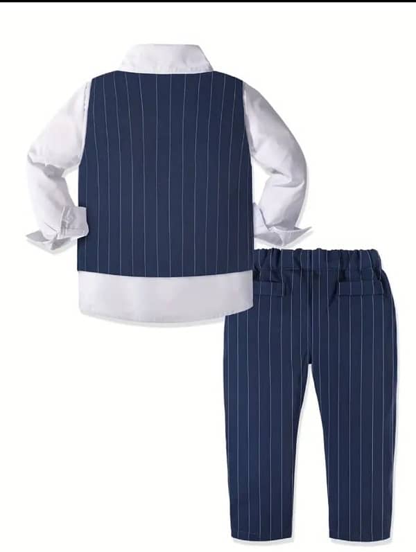 1set Yilaku Boys Gentleman Suit, Striped Pants 2