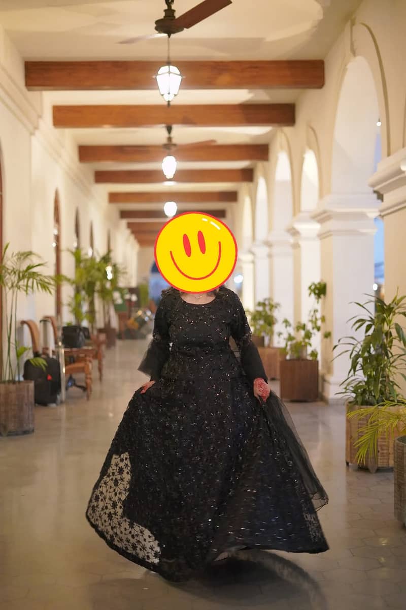 Stylish Black Net Lehenga | Frock-Like Look 0