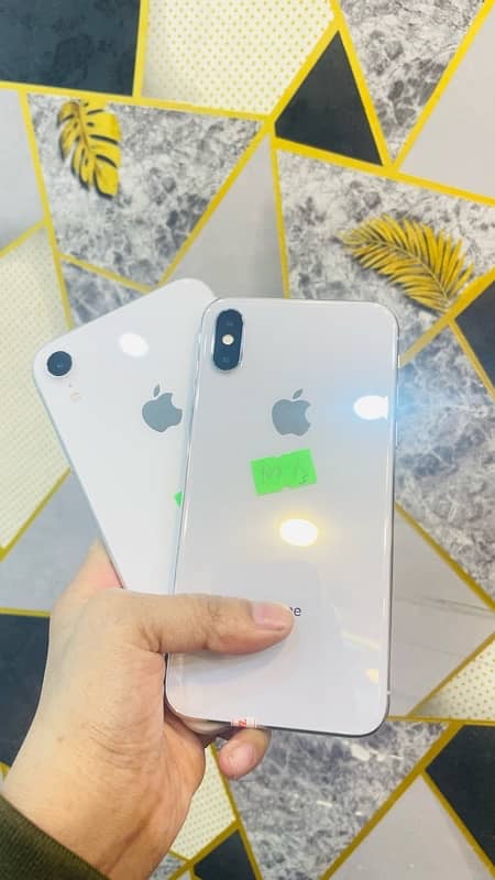 iPhone X & XR Jv 64gb battery health 100% water pack 1010 condition 0