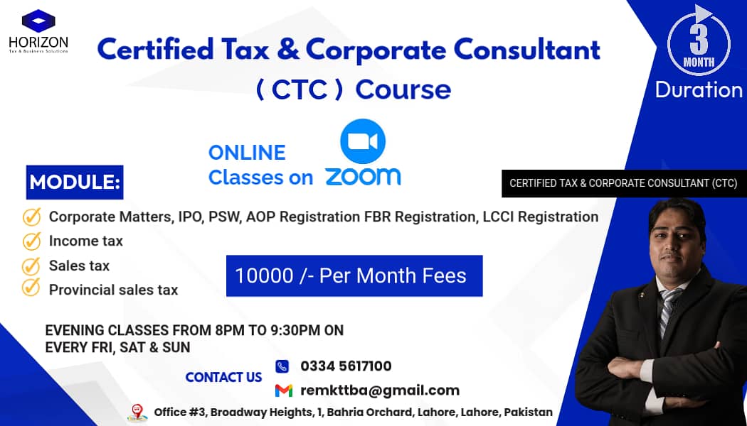 CTC Training | Flexible Online Training Courses | Tax Consultant 0