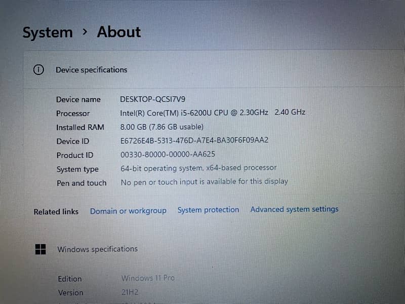 Acer Laptop 8/256 9