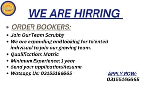 Urgent Hiring Order Booker | Marketing | Jobs | Male Staff | Jobs In