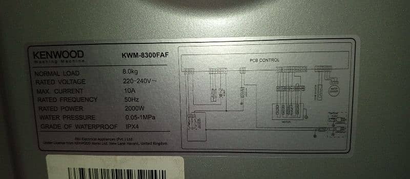 KENWOOD AUTOMATIC WASHING MACHINE 3