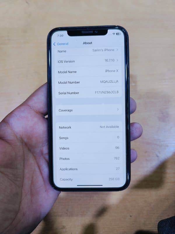 iPhone X 256GB PTA APPROVED WITH BOX 1