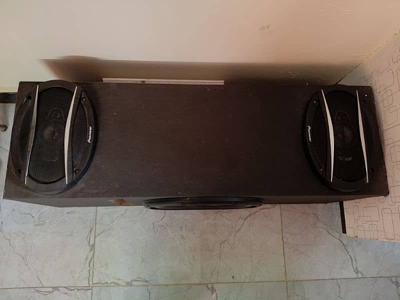 Sound system with box | pioneer speakers | Sony subwoofer double coil 2