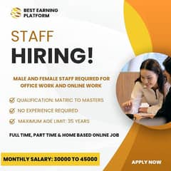 Male and female staff required