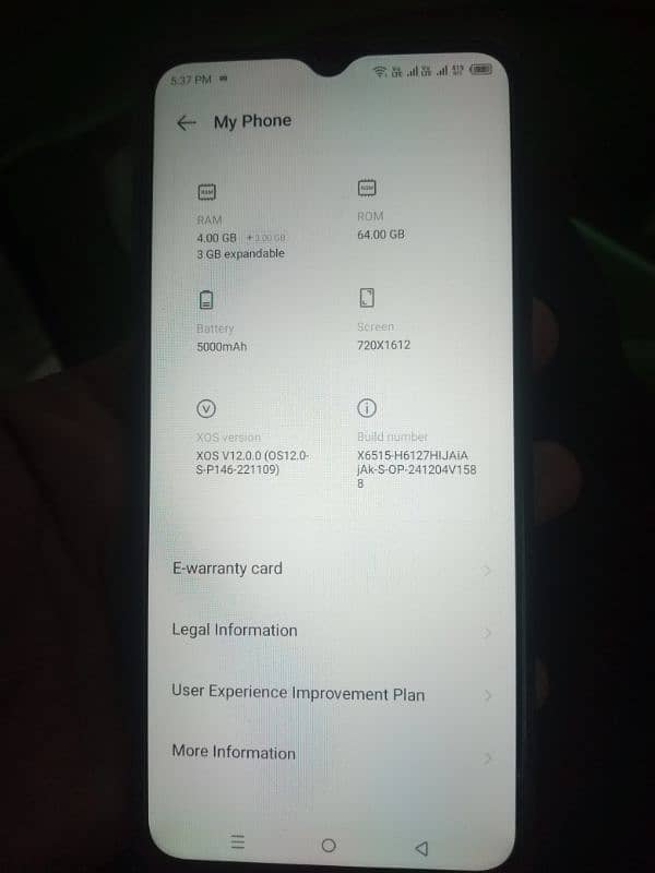 infinix smart 7 /4+3gb ram 64gb room 3