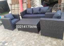 OUTDOOR GARDEN RATTAN UPVC FURNITURE SOFA SET CHAIRS TABLE UMBRELLA